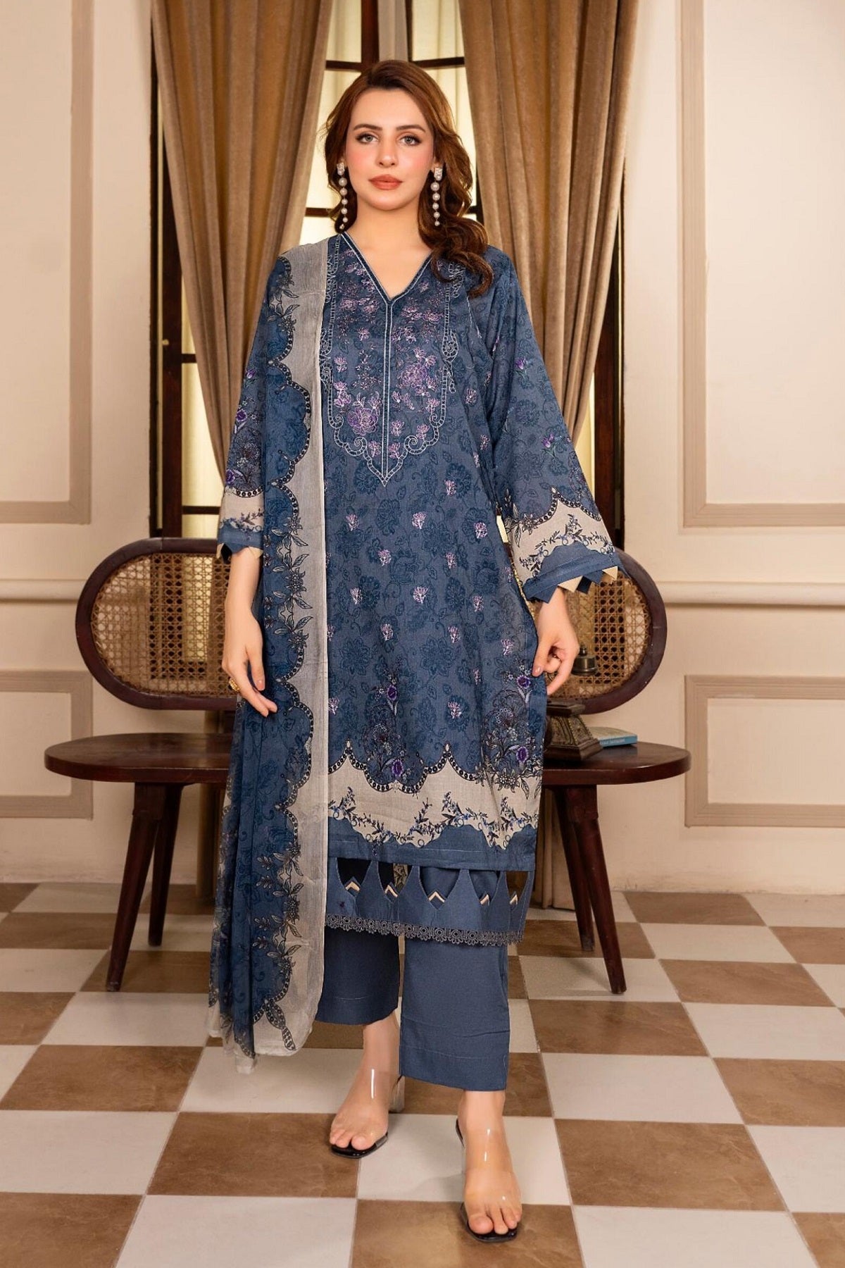 Abisha Lawn D-09 by Abisha Fabrics – Abisha Fabrics 3-piece unstitched suit