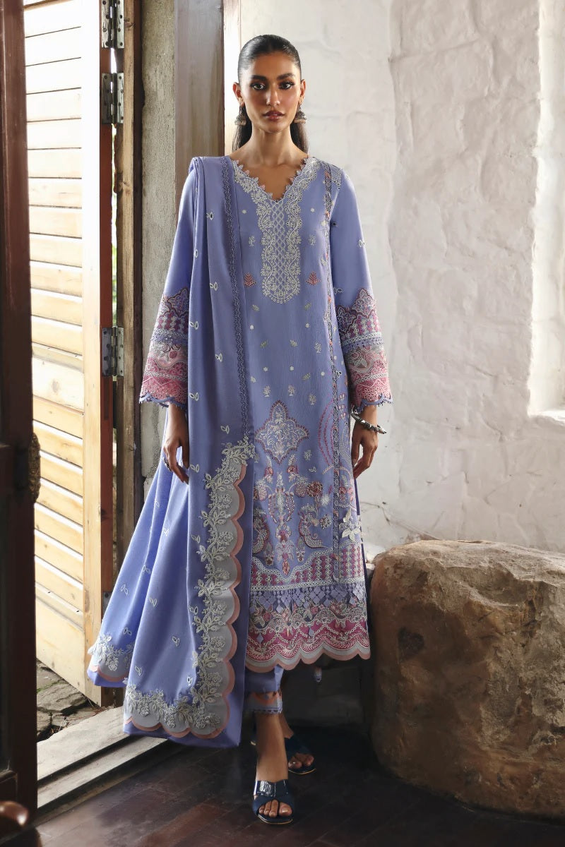 Qalamkar Qlinekari Linen LM-09 (Lorna) – Qalamkar 3-piece unstitched suit