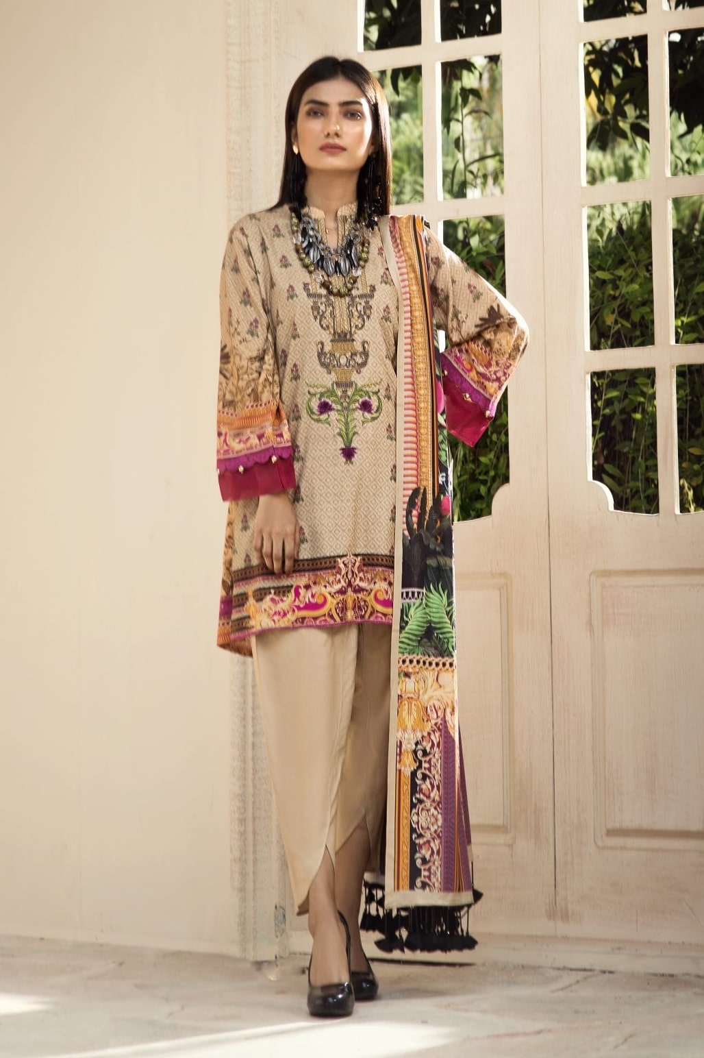 Maya Slub Linen D-2560 by Rashid Textile – Rashid Textile 3-piece unstitched suit
