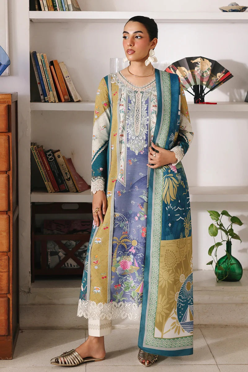 Qalamkar Qprints Linen QW-10A (Alina) – Qalamkar 3-piece unstitched suit