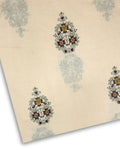Embroidered Lawn – Silver (MEL-S26-111), embroidered lawn fabric by the meter