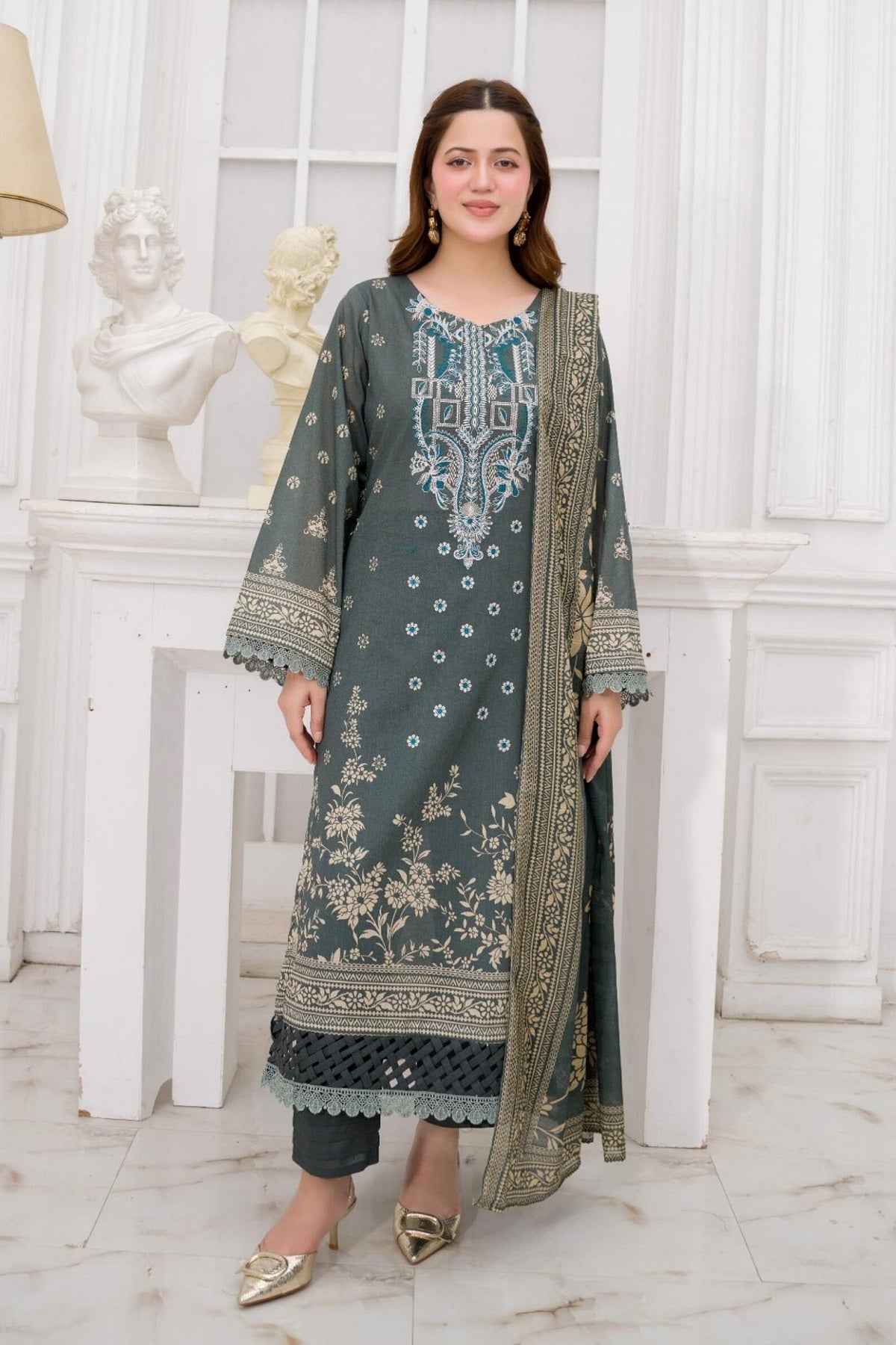Abisha Lawn D-10 by Abisha Fabrics – Abisha Fabrics 3-piece unstitched suit