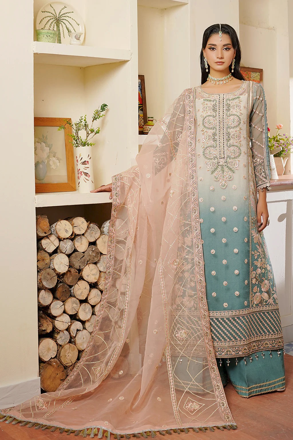 Maryams Hayat Formal Wear H-5010 by Maryam's – Maryam's 3-piece unstitched suit