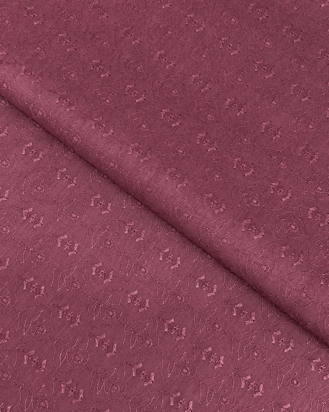 Chikankari Lawn – Tea Pink (CKT-S26-0010), embroidered lawn fabric by the meter