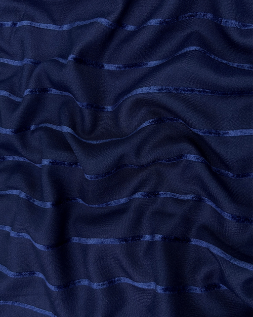 Alpine Velvet Rib – Navy fabric