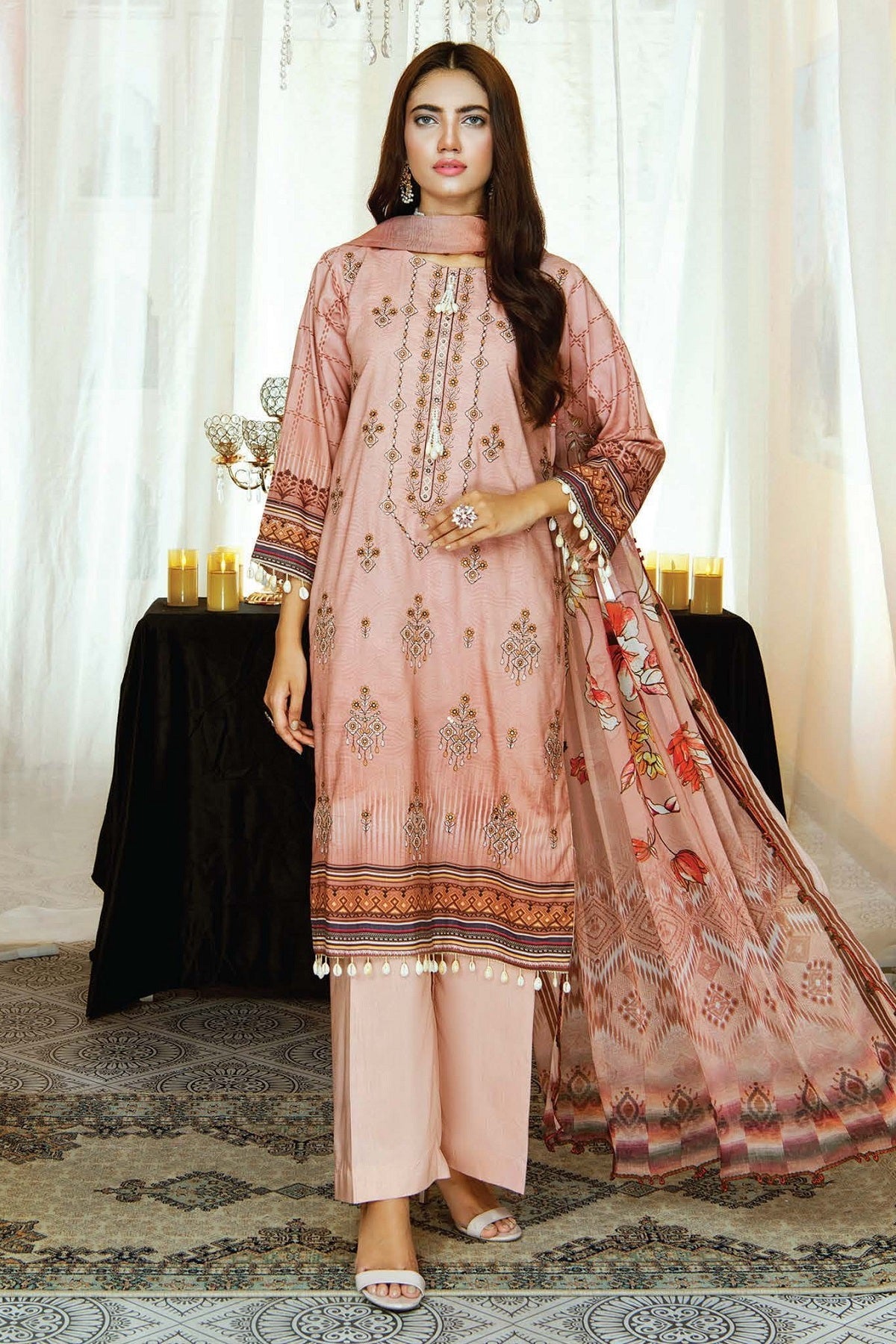 Palwasha Zebtan Viscose D-10 – Palwasha 3-piece unstitched suit