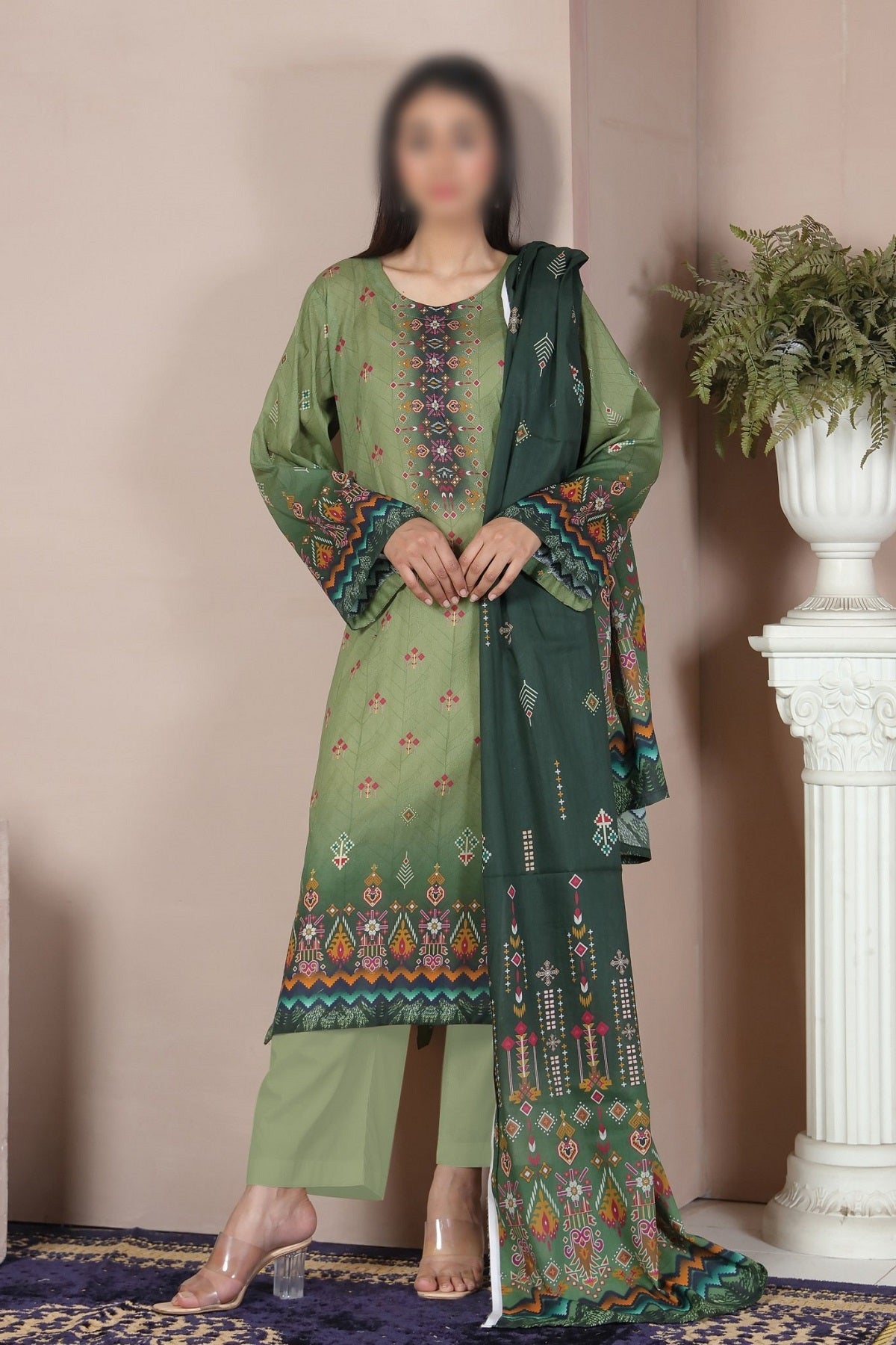 Zinnia Print Lawn RL-10 by Colorita – Colorita 3-piece unstitched suit