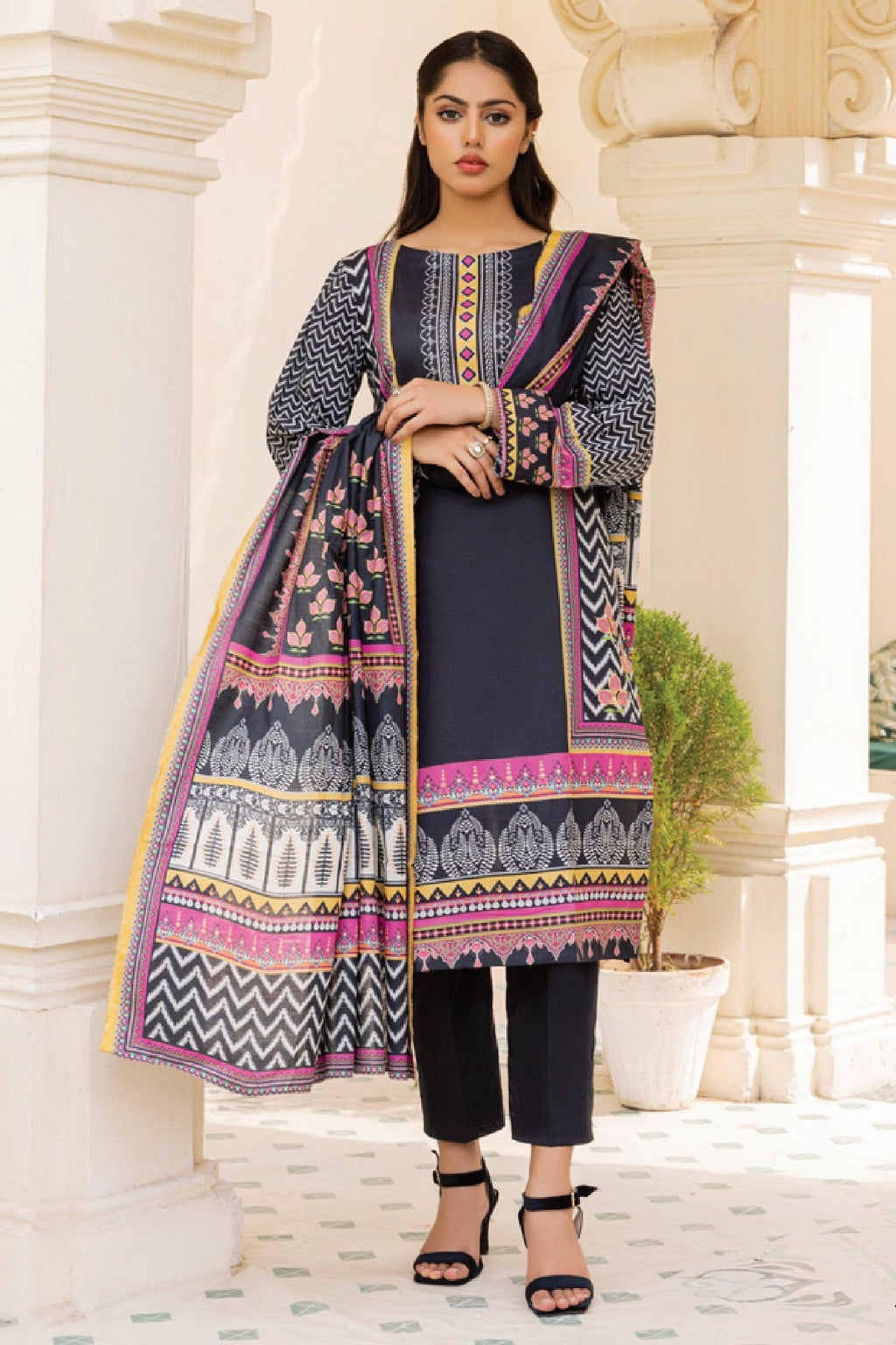 Malhar Digital Lawn ML-10 – Malhar 3-piece unstitched suit