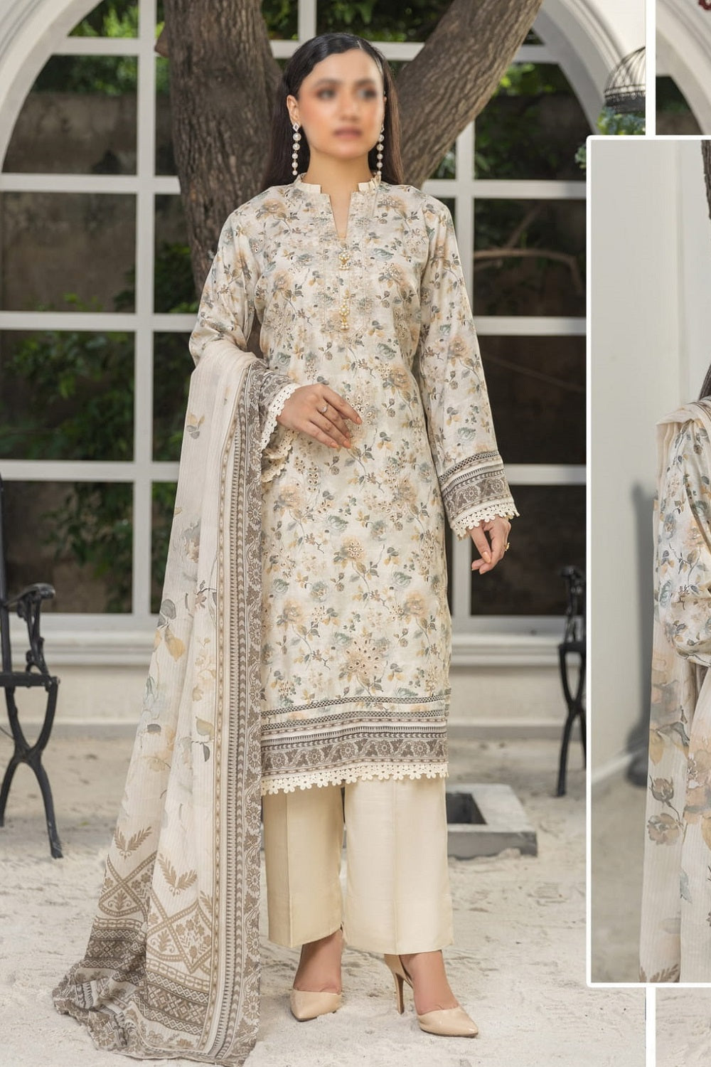 Fantak Linen FAW-217 – Fantak 3-piece unstitched suit