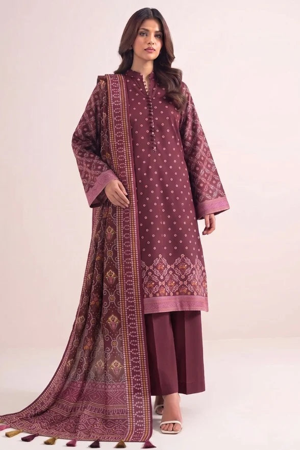 Haya Cambric By Humdum D-10 – Humdum 3-piece unstitched suit
