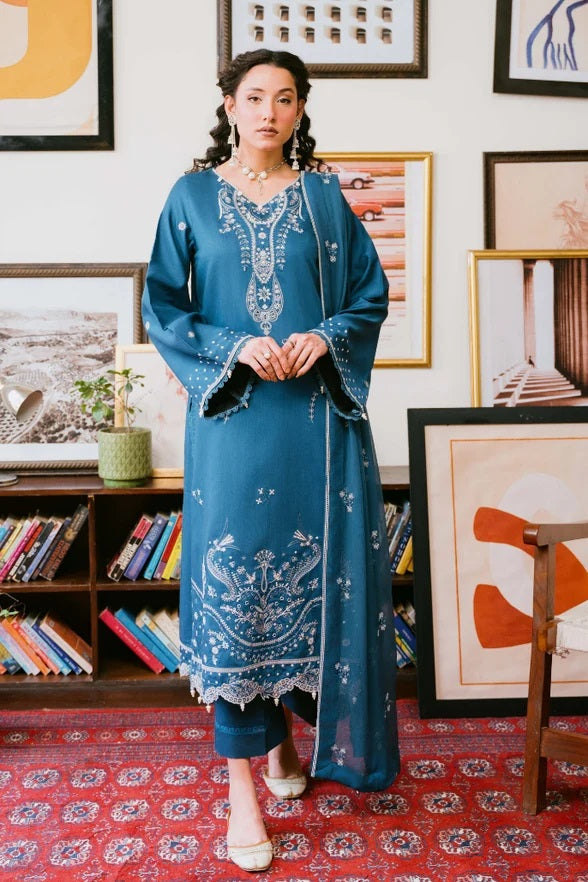 Fareeha Viscose By Humdum D-10 – Humdum 3-piece unstitched suit