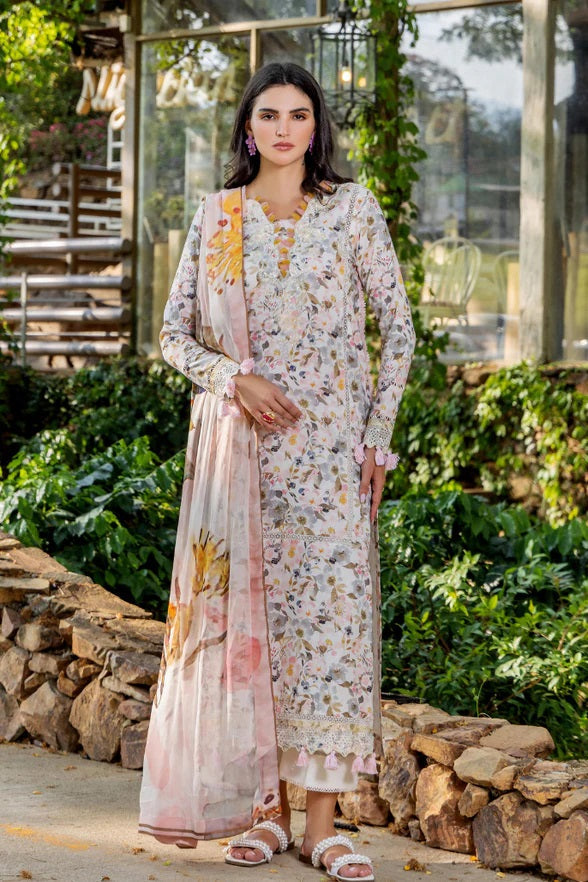 Scenery Lawn By Humdum D-10 – Humdum 3-piece unstitched suit