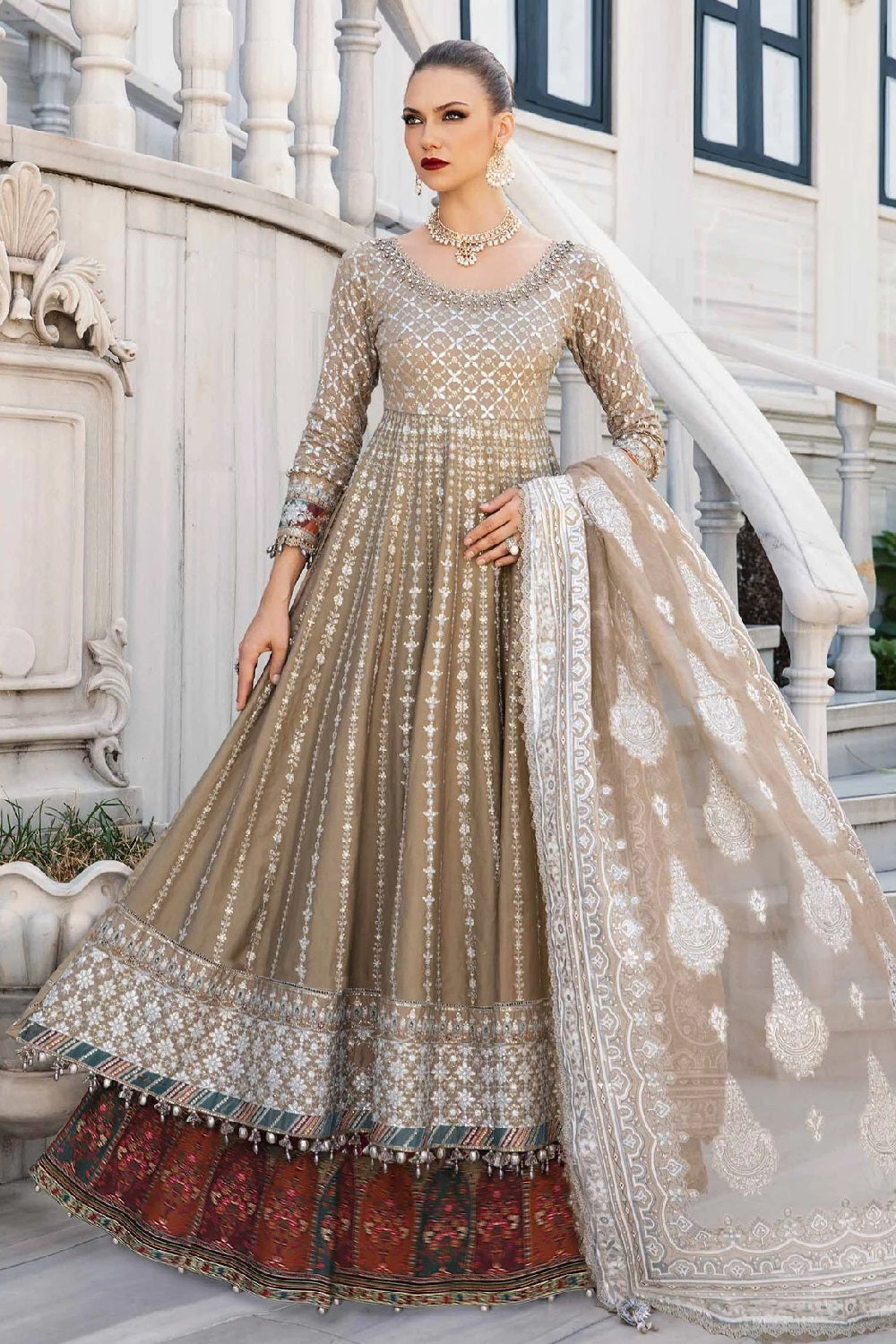 Maria B Sateen D-10 – Maria B 2-piece unstitched suit