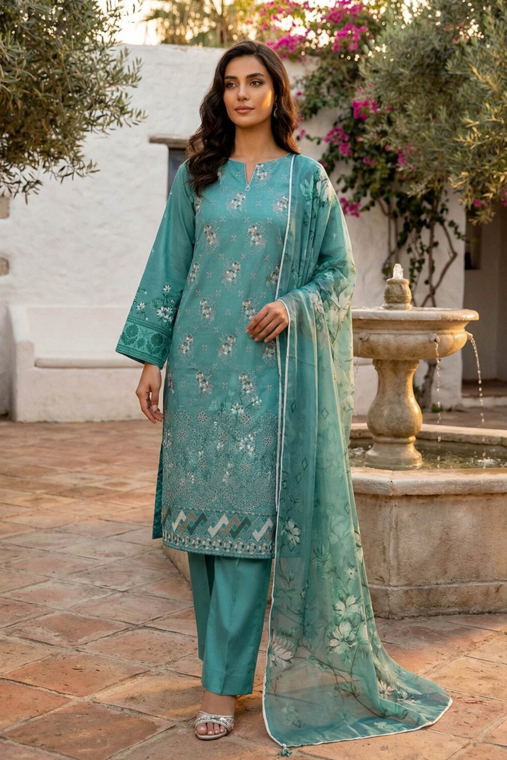 Chanchal Lawn By Bin Rashid D-10 – Bin Rashid 3-piece unstitched suit