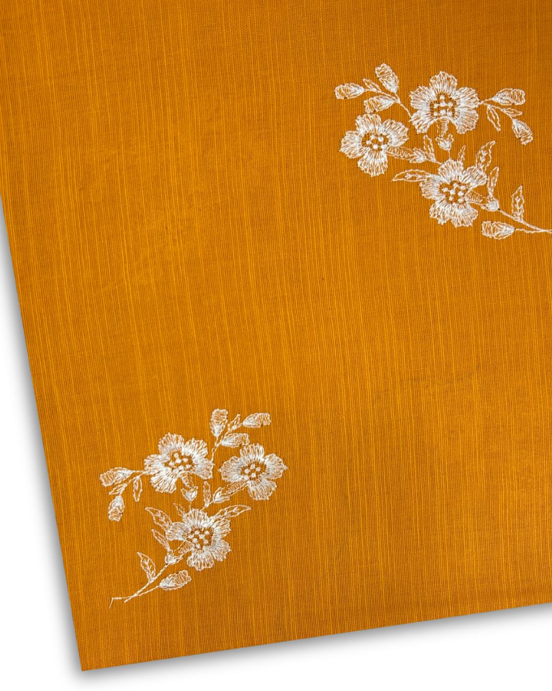 Embroidered Khaddar – Mustard (EK-W25-0102), embroidered khaddar fabric by the meter