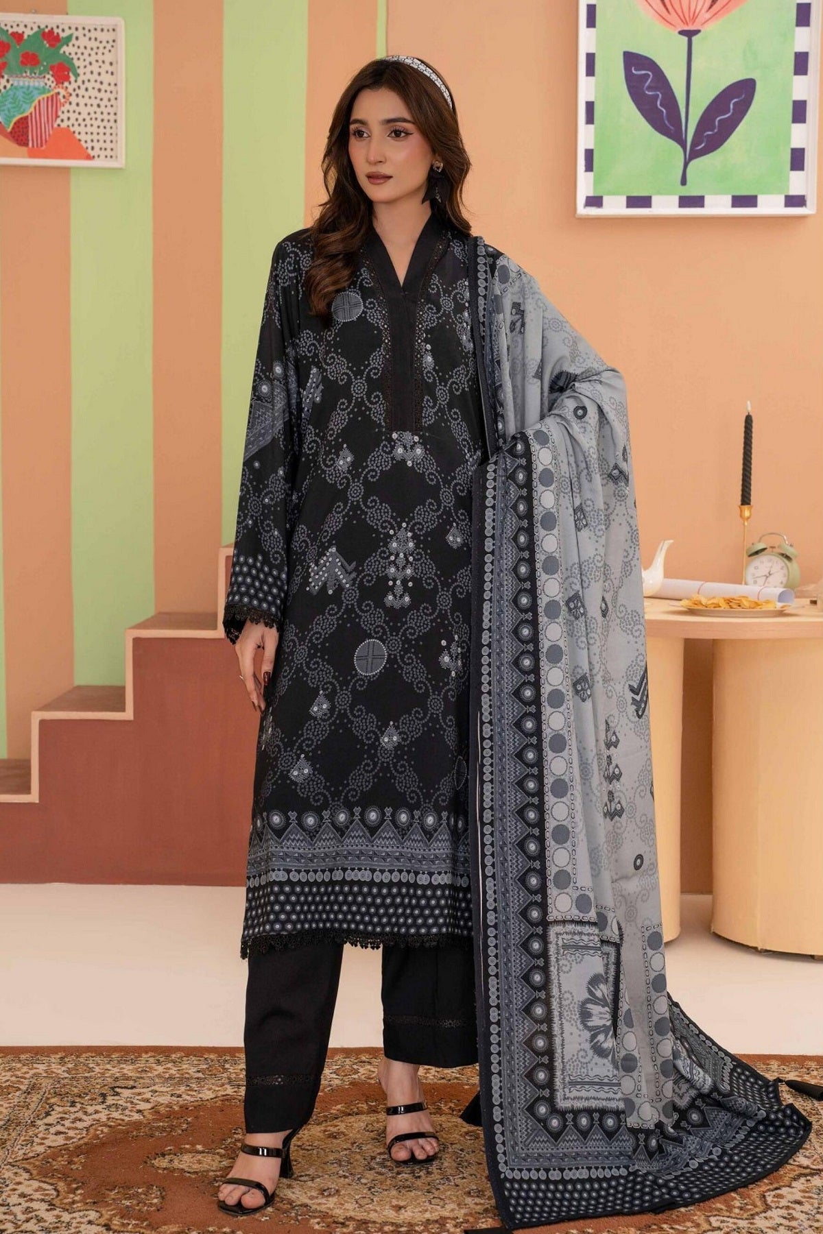 Rajis Aday-e-Husn Linen RJ-10 by Raji's – Raji's 3-piece unstitched suit