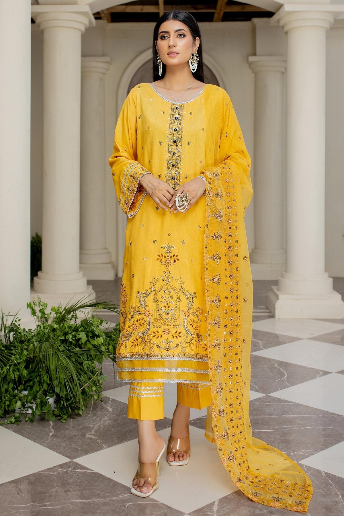 Sanam Saeed Premium Viscose D-02 by Puri Fabrics – Puri Fabrics 3-piece unstitched suit