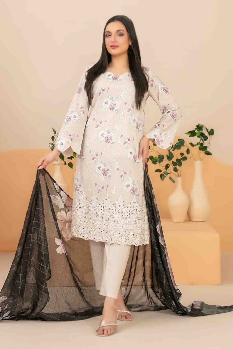 Tawakkal Zyra Lawn D-3509 – Tawakkal 3-piece unstitched suit