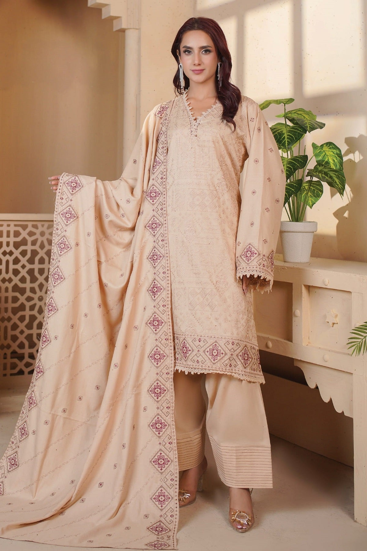 Manizay Mohabbat Nama Dhanak D-10 – Manizay 3-piece unstitched suit
