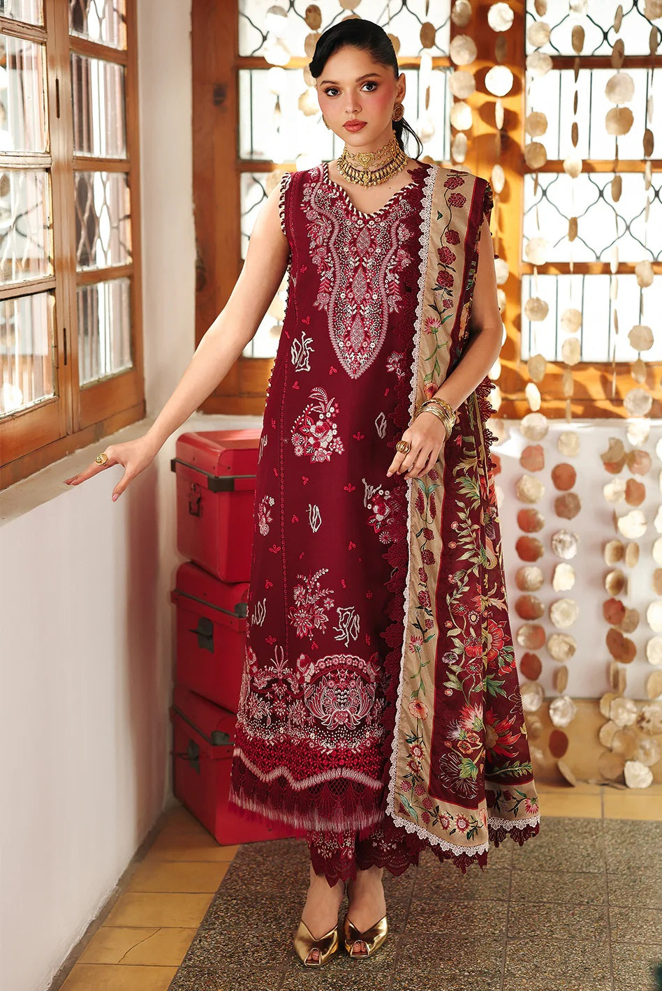 Bin Ilyas Lumina Lawn L76A – Bin Ilyas 2-piece unstitched suit