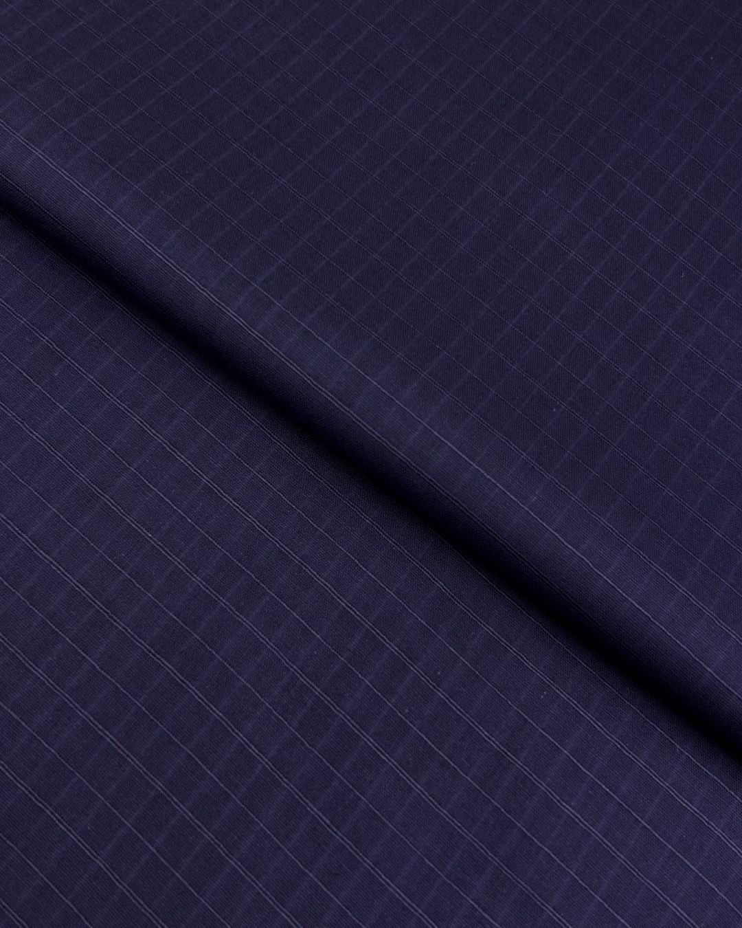 Check Lawn – Navy (CLS-S26-0046), self-textured lawn fabric by the meter