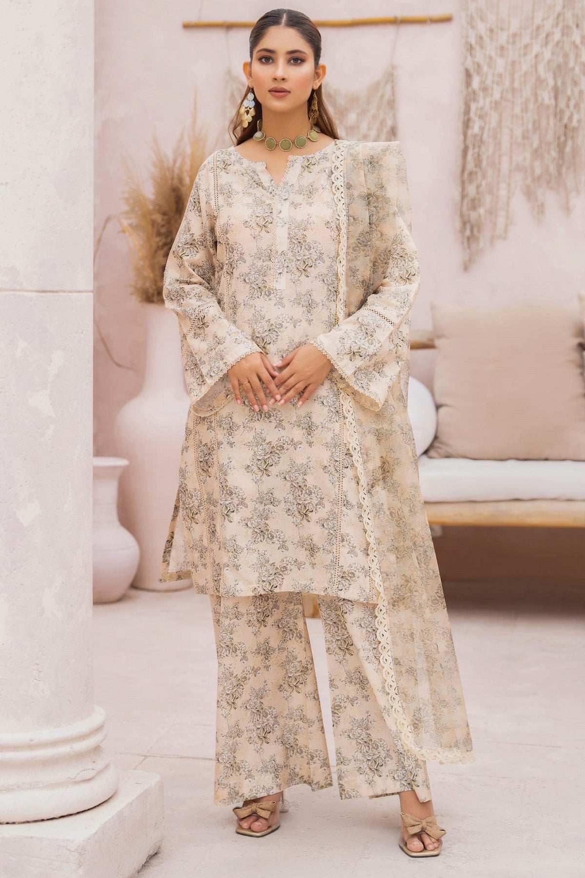 Safa Noor Motia Lawn SN-11 – Safa Noor 3-piece unstitched suit