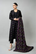 Embroidered Black Karandi Lawn Shawl by The Fabric Store