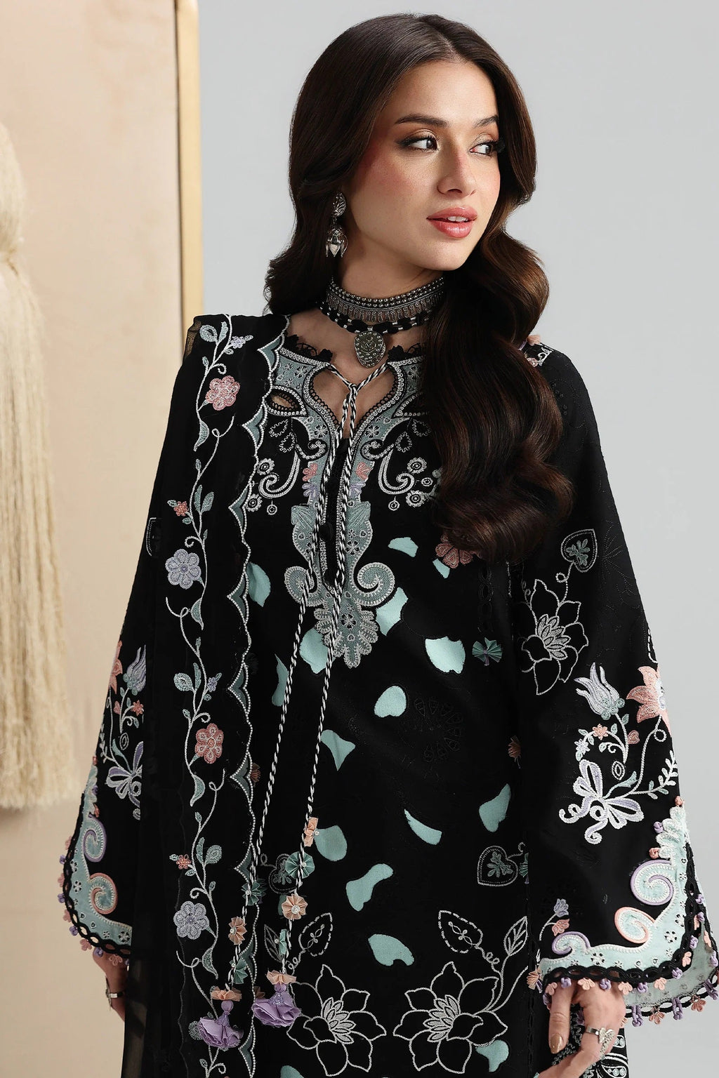 Qalamkar Festive Lawn QFL-12 (Reha), photo 2