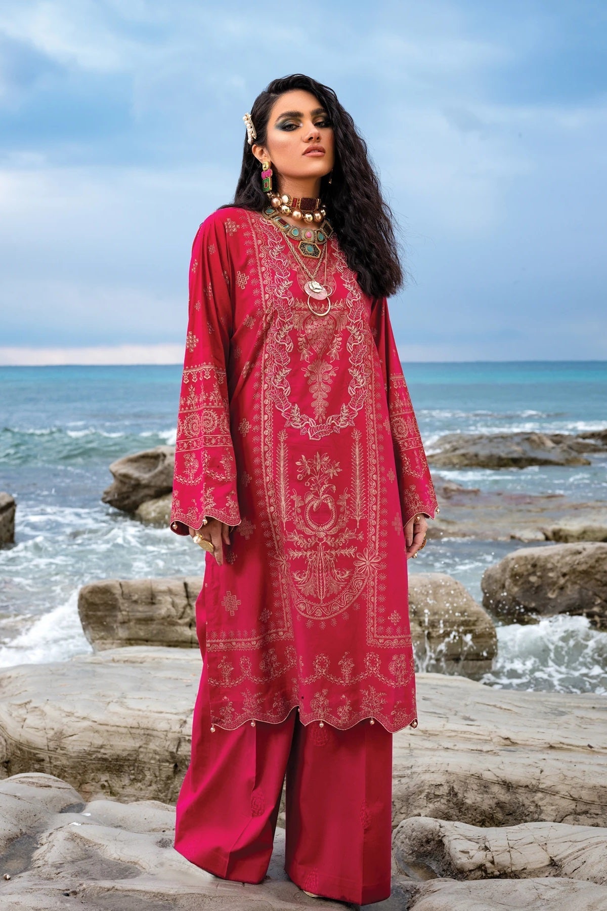 Sifa Lawn SL-12B (Victorian Rose) Two Piece – Sifa 2-piece unstitched suit