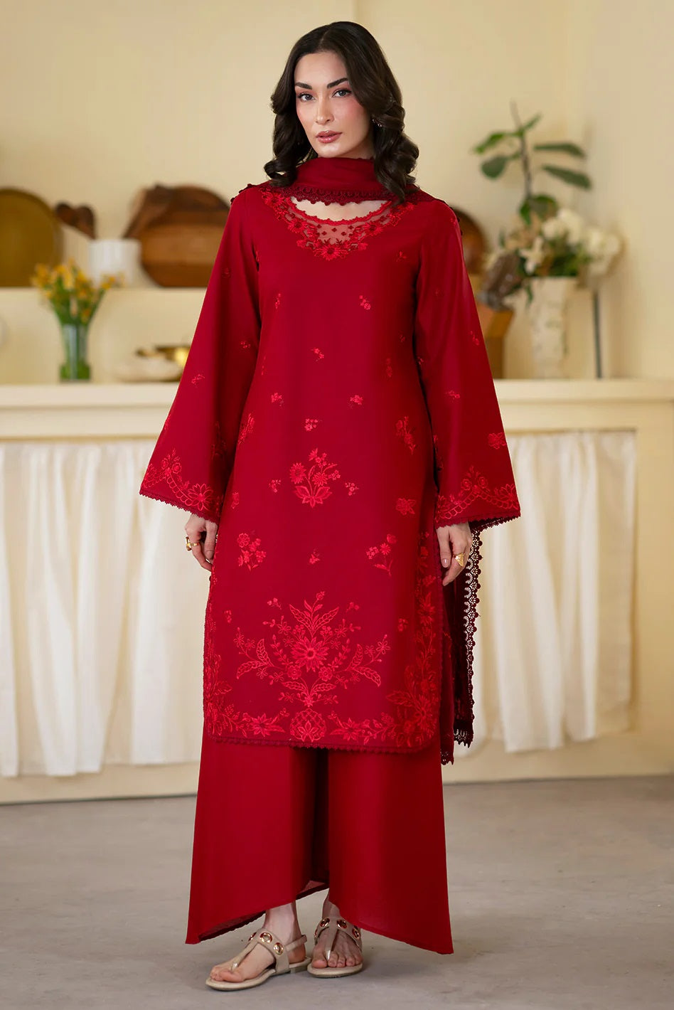 Ember Lawn By Mahnur EM-012 – Mahnur 3-piece unstitched suit