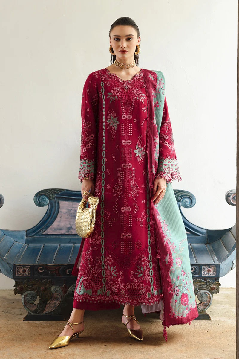 Qalamkar Qlinekari Linen KL-12 (Roohi) – Qalamkar 3-piece unstitched suit