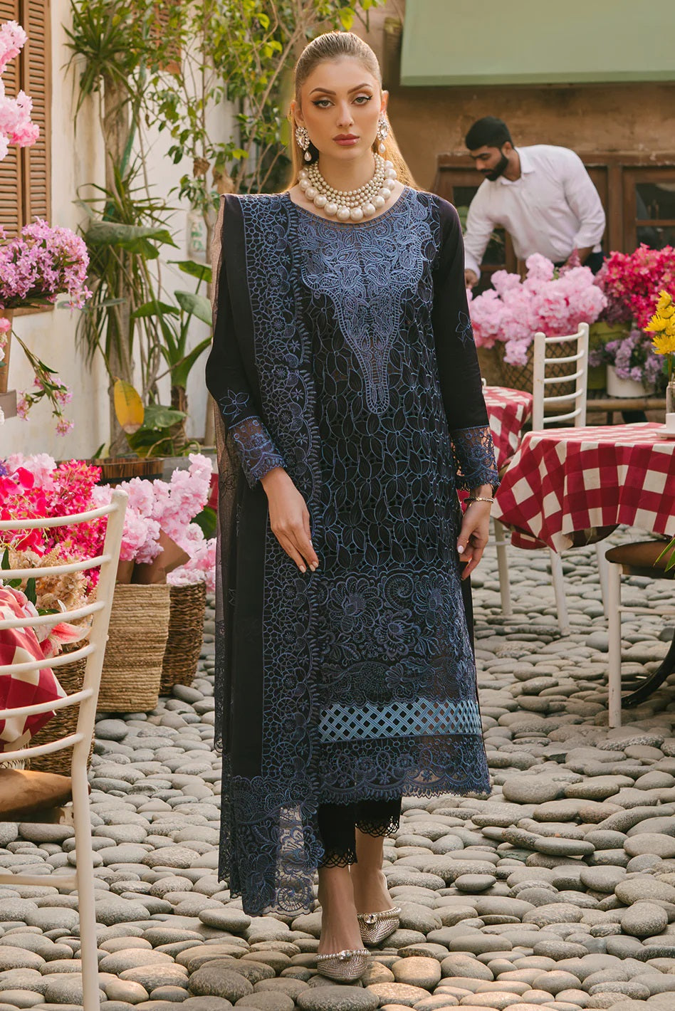 Mahrukh Luxury Lawn By Mahnur D-12 (Mia) – Mahnur 3-piece unstitched suit