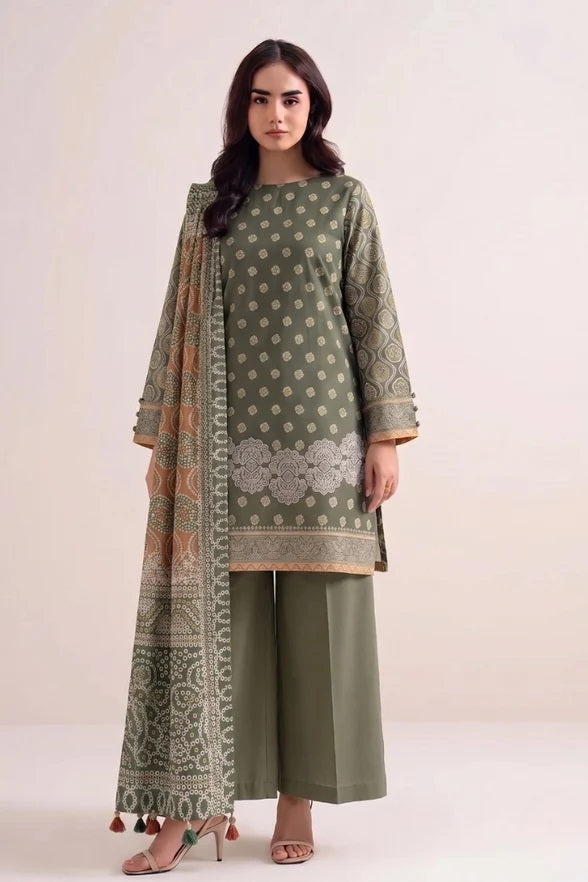 Haya Cambric By Humdum D-12 – Humdum 3-piece unstitched suit