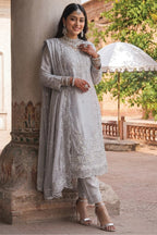 Dressline Dastaan Formal Wear FB-362B – Dressline 3-piece unstitched suit