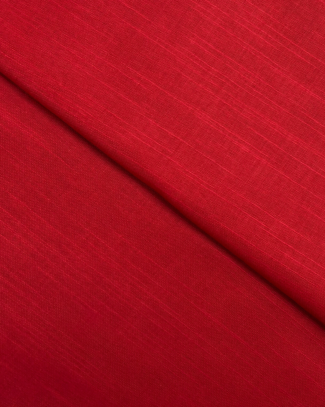 Slub Khaddar – Red, plain khaddar fabric by the meter