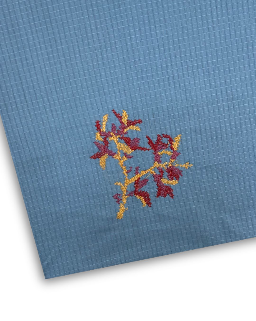 Embroidered Lawn – Blue fabric