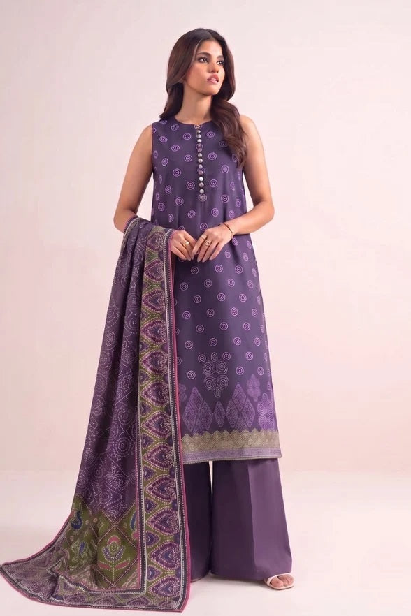 Haya Cambric By Humdum D-13 – Humdum 3-piece unstitched suit