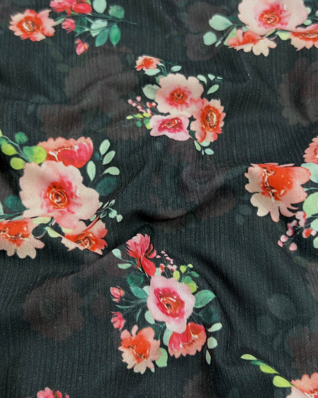 Raw Silk Digital Print fabric