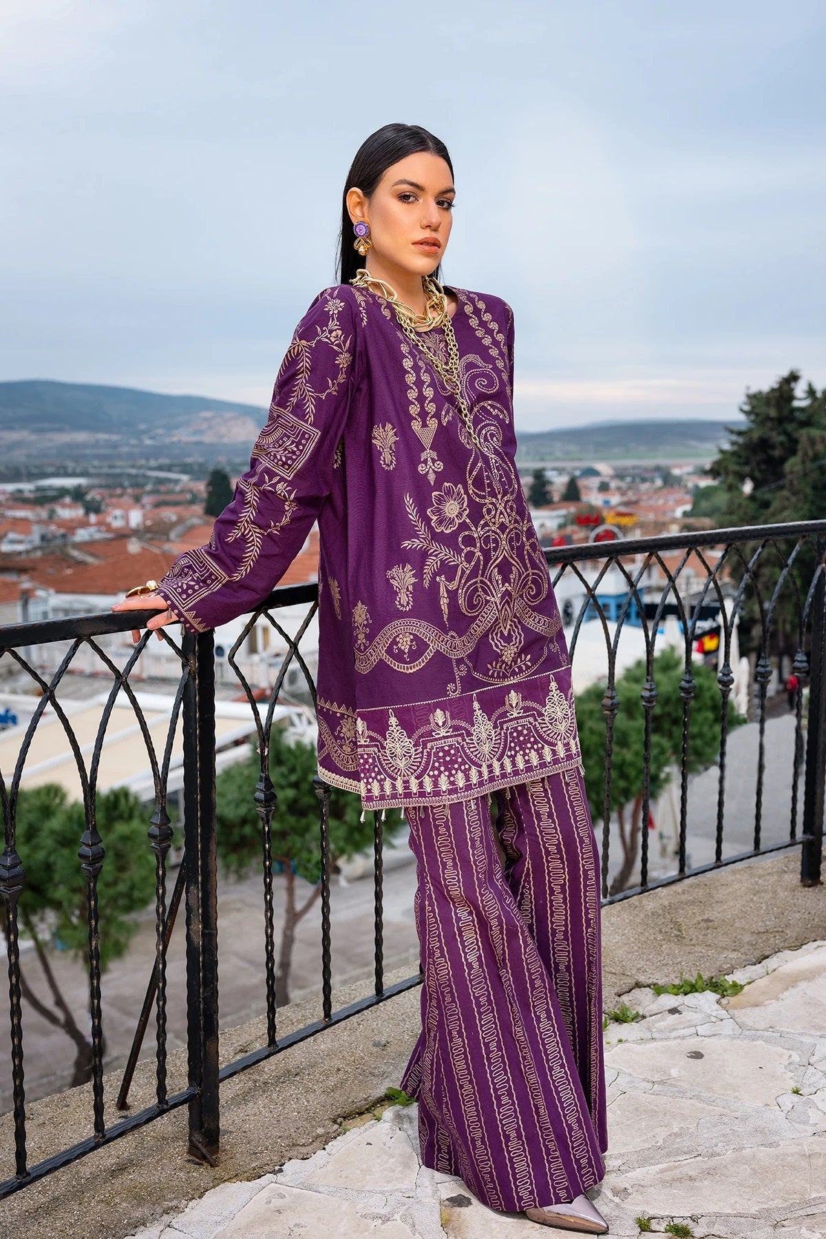 Sifa Lawn SL-14B (Folk Art) Two Piece – Sifa 2-piece unstitched suit