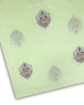 Embroidered Lawn – Sage, embroidered lawn fabric by the meter