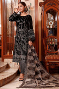 Dressline Celeste Velvet D-159K – Dressline 3-piece unstitched suit