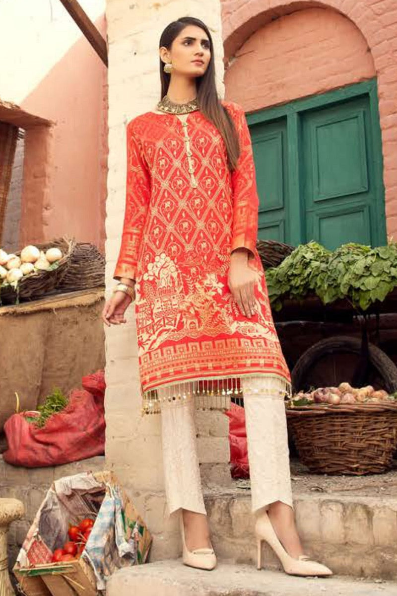 Sanoor Jacquard Lawn D-909 Kurti – Sanoor unstitched shirt