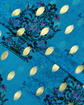 Golden Broshia Print Lawn fabric