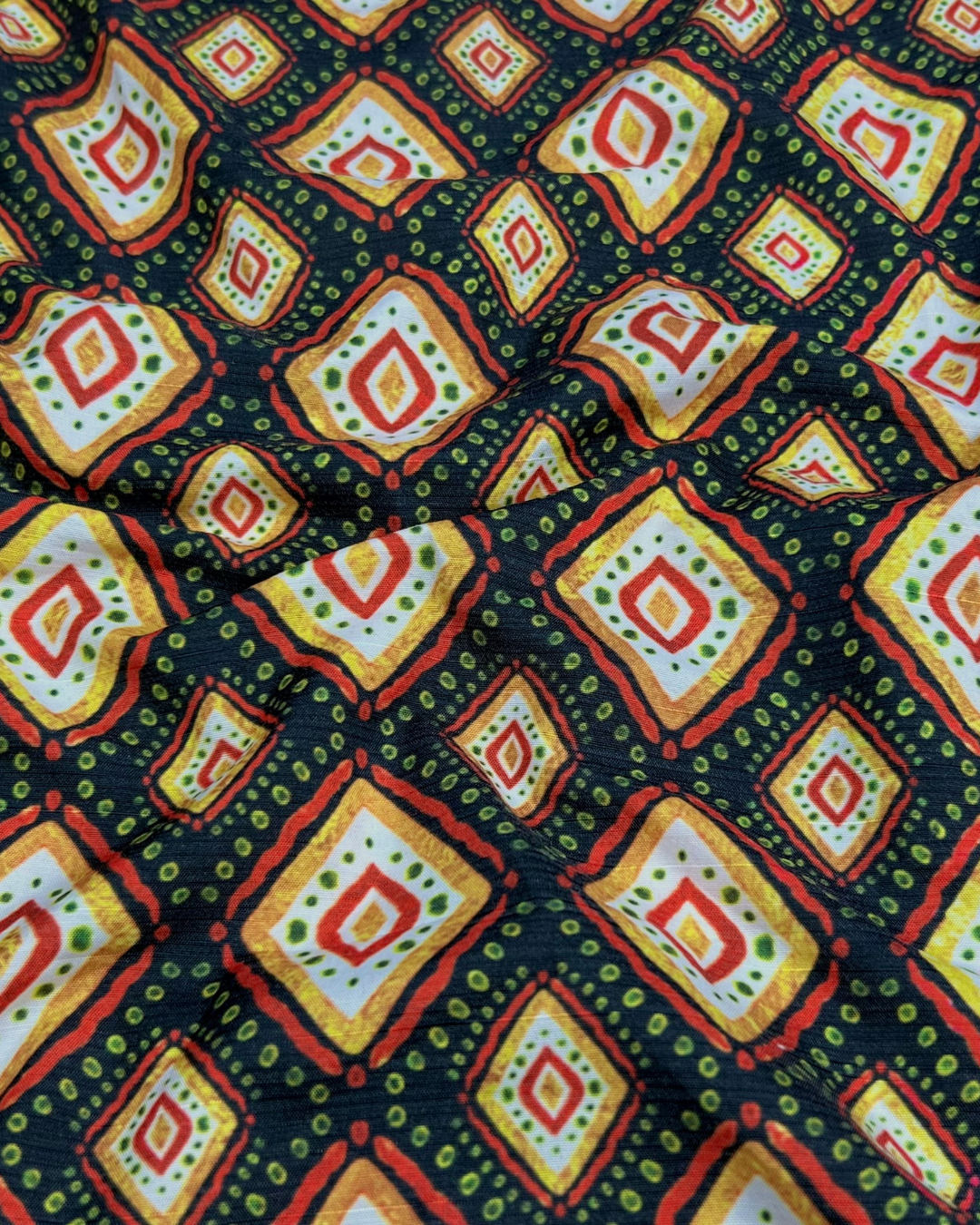 Raw Silk Digital Print fabric