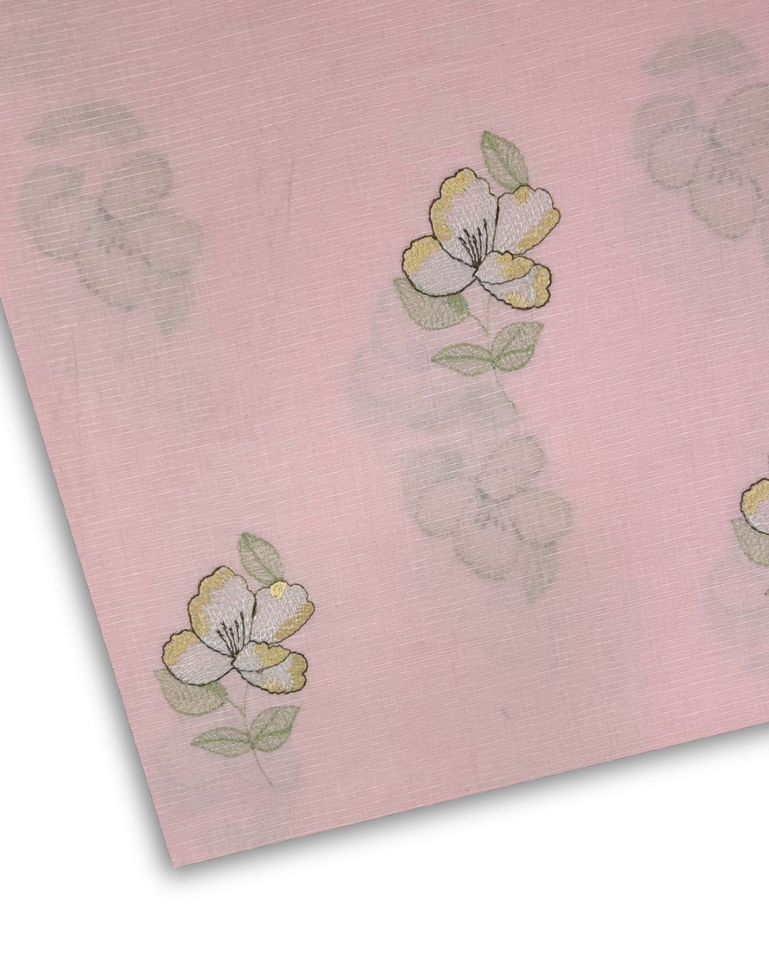 Embroidered Lawn – Pink (MEL-S26-120), embroidered lawn fabric by the meter