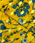 Golden Broshia Print Lawn fabric