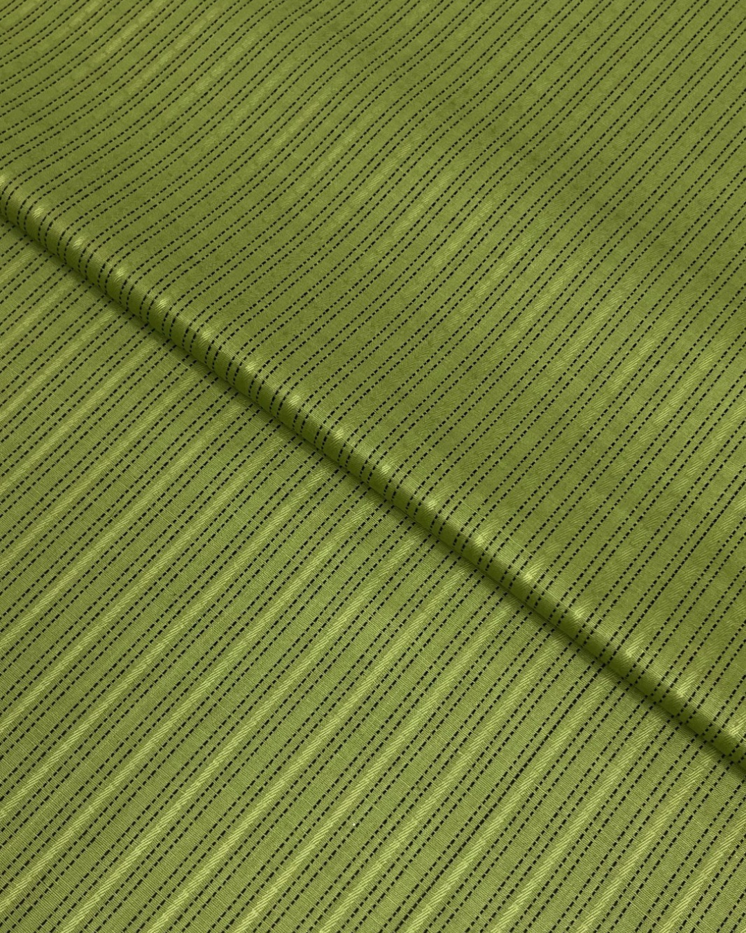 Black Stripe Lawn – Green fabric