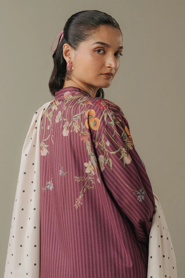 Coco Linen Prints By Zara Shahjahan D-01A (Amber Days), photo 2