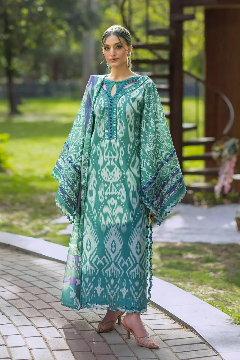 Elaf Print Lawn EPB-01A – Elaf 3-piece unstitched suit