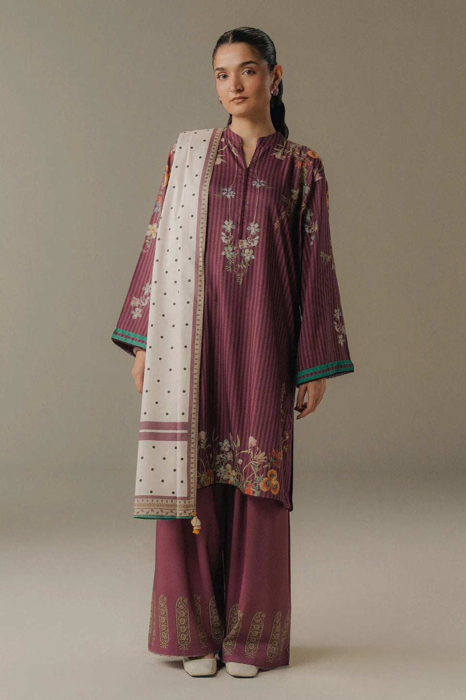 Coco Linen Prints By Zara Shahjahan D-01A (Amber Days) – Zara Shahjahan 3-piece unstitched suit